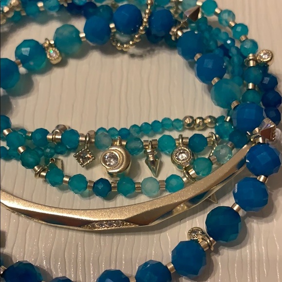 Kendra Scott supak bracelet set gold turquoise - Picture 3 of 3